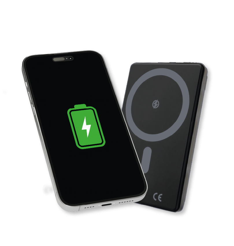 Smartphone und induktive Power Bank
